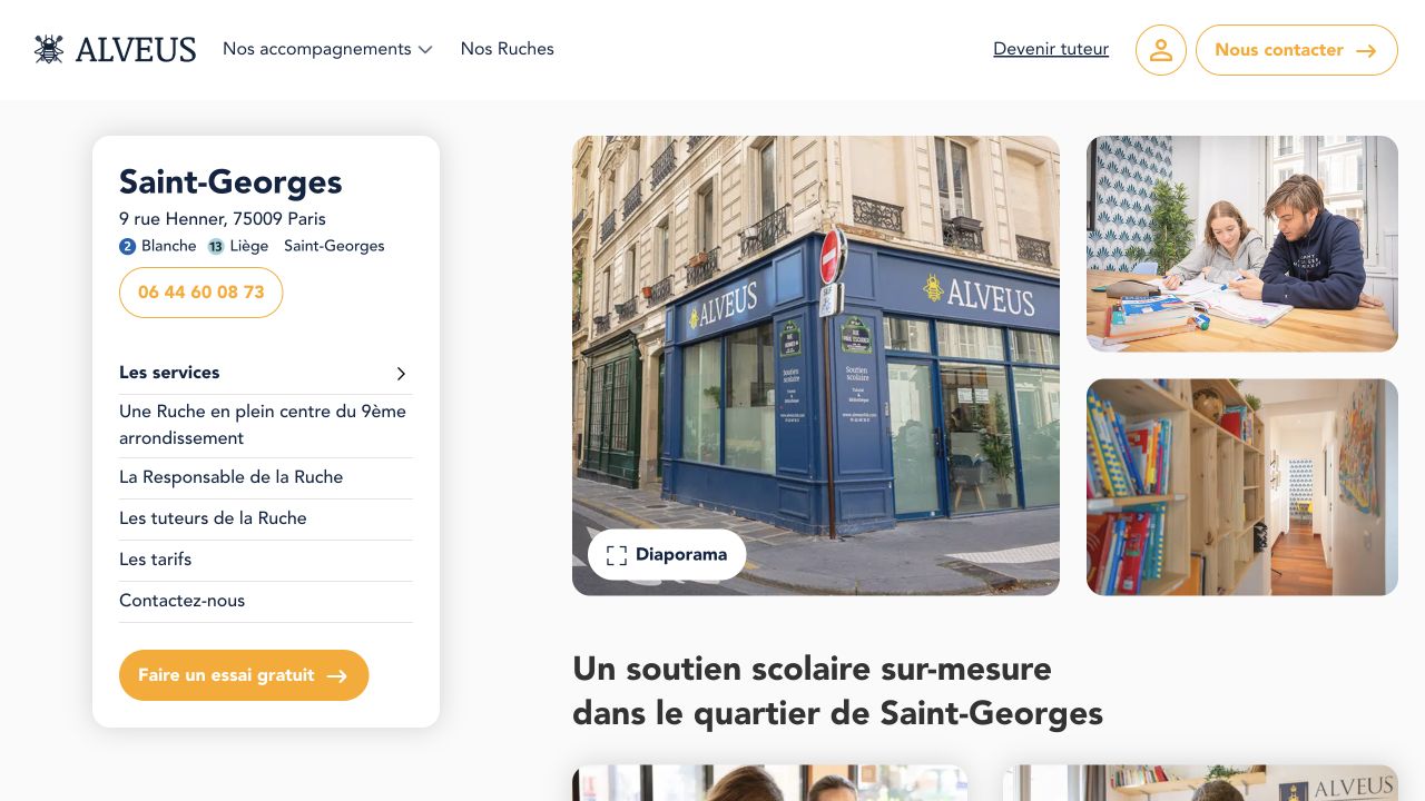 Capture du site de Alveus — Ruche Saint-Georges